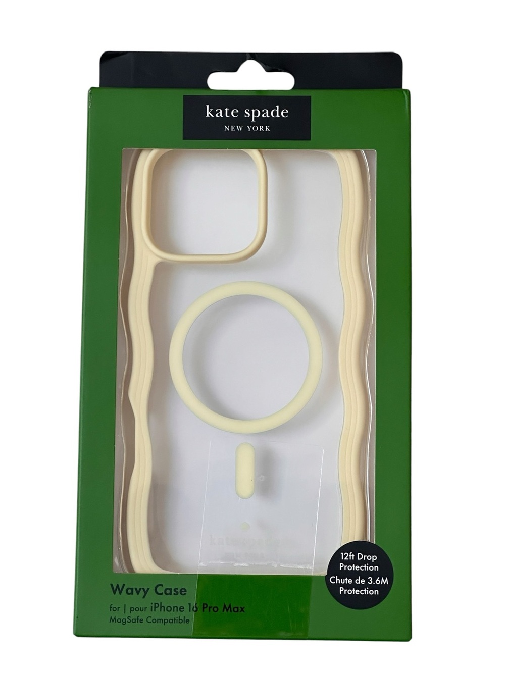 Kate Spade New York Wavy Magsafe Case, iPhone 16 Pro Max, Butter Yellow